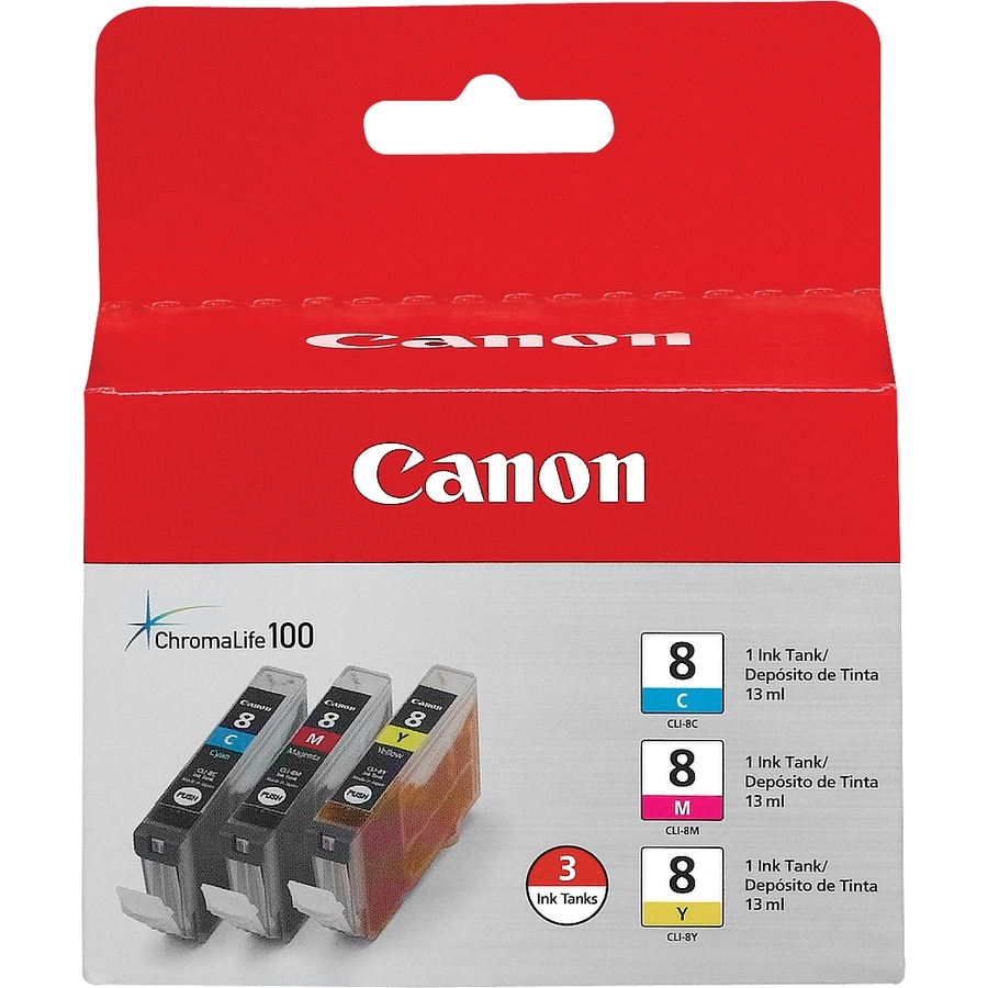 CANON CLI-8 3 PACK C/M/Y VALUE PACK - INK - CARTRIDGE - FOR PRO9000, PRO9000 MAR