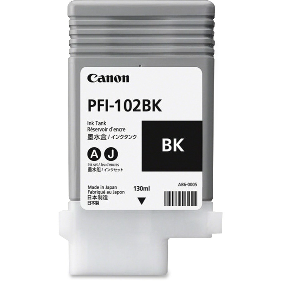 CANON PFI 102BK BLACK INK CARTRIDGE 130ML FOR USE IN IMAGEPROGRAF IPF500 IPF510