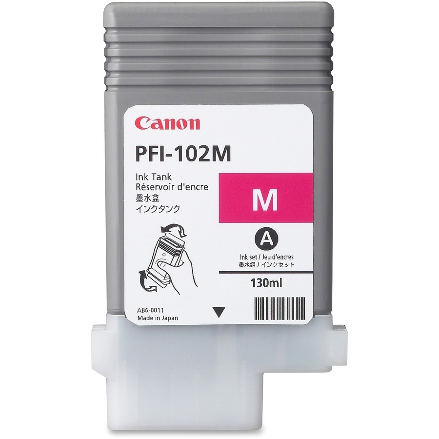 CANON PFI 102M MAGENTA INK CARTRIDGE 130ML FOR USE IN IMAGEPROGRAF IPF500 IPF510