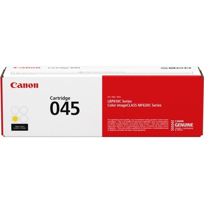 Canon 045 Toner Cartridge - Yellow - Laser - Standard Yield - 1300 Pages