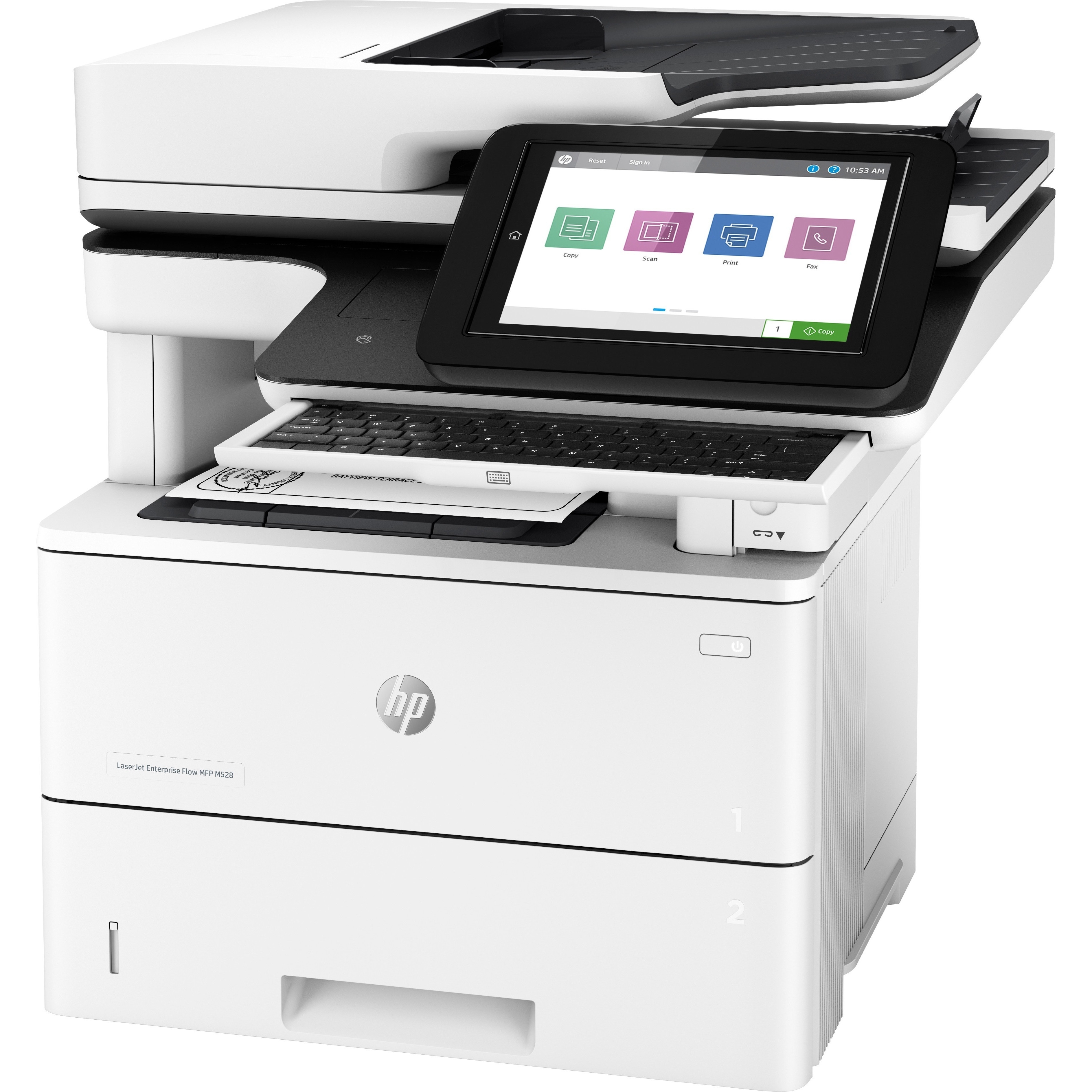 HP LaserJet Enterprise M528 M528c Laser Multifunction Printer - Monochrome - Copier/Fax/Printer/Scan...