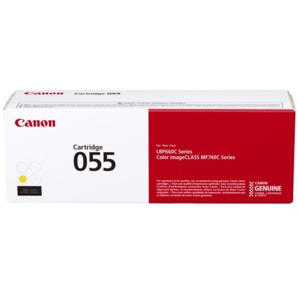 Canon 055 Original Toner Cartridge - Yellow - Laser - 2100 Pages - 1 Pack