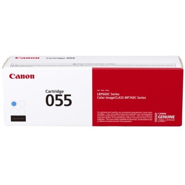 Canon 055 Original Toner Cartridge - Cyan - Laser - 2100 Pages - 1 Pack