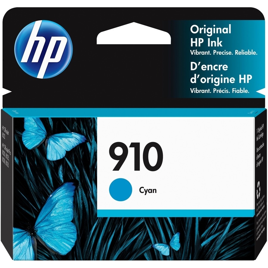 HP 910 Original Ink Cartridge - Cyan - Inkjet - Standard Yield - 315 Pages - 1 Each