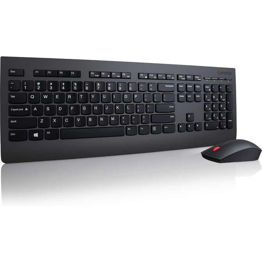 THIS SLEEK AND STYLISH FULL-SIZE KEYBOARD AND MOUSE COMBO OFFERS EXCEPTIONAL QUA