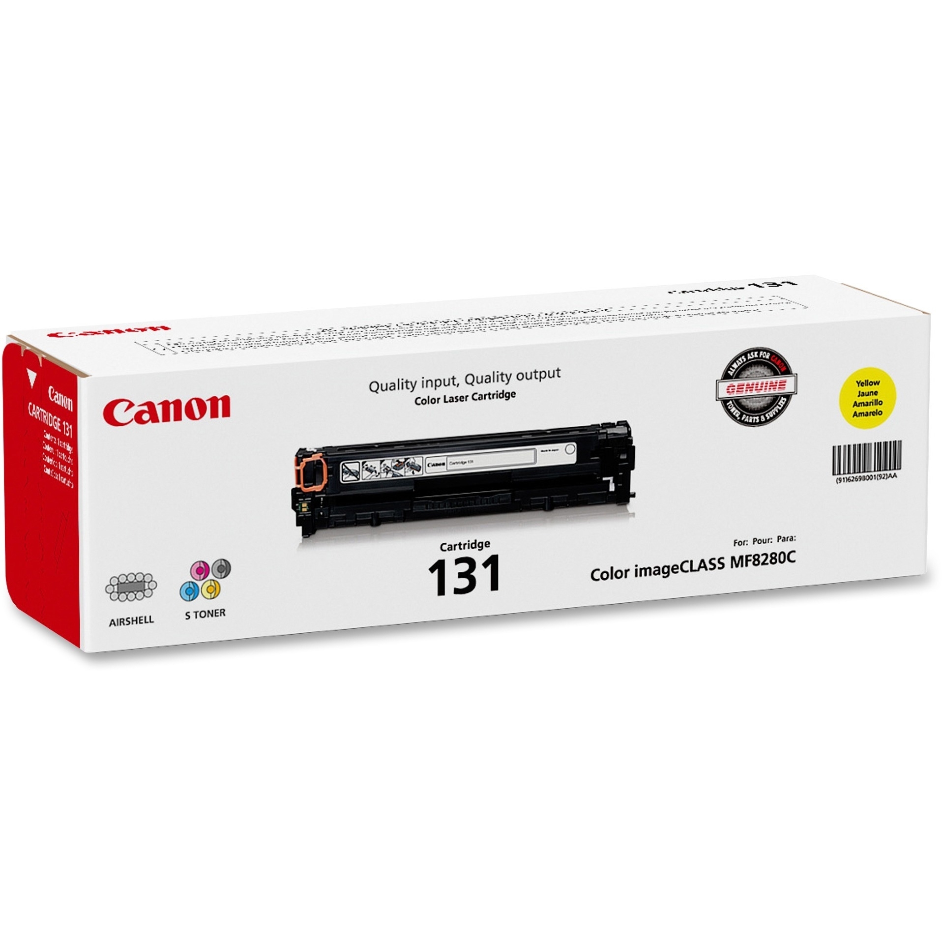 Canon 131 Original Toner Cartridge - Laser - 1500 Pages - Yellow - 1 Each