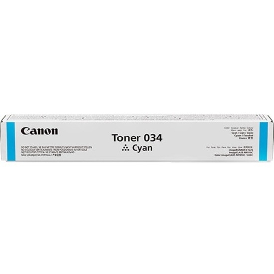 Canon 034 Original Toner Cartridge - Cyan - Laser - Standard Yield - 7300 Pages - 1 Pack