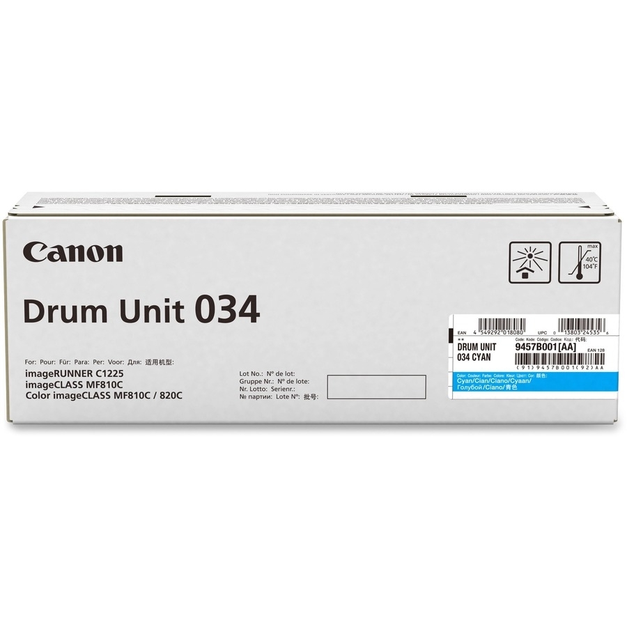 Canon 034 Imaging Drum - Laser Print Technology - 34000 - 1 Each