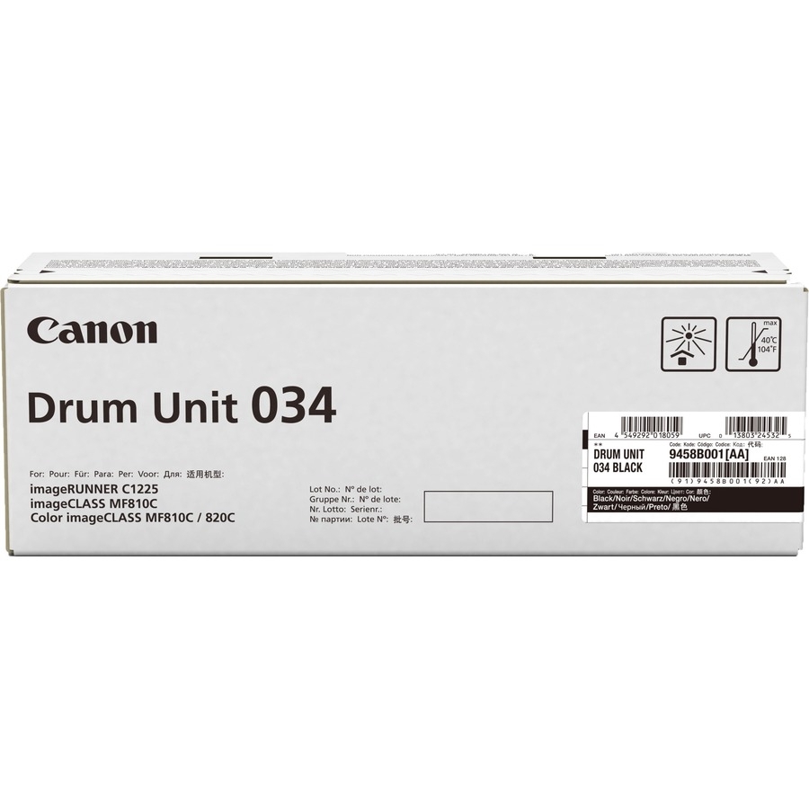 Canon 034 Imaging Drum - Laser Print Technology - 34000 - 1 Each