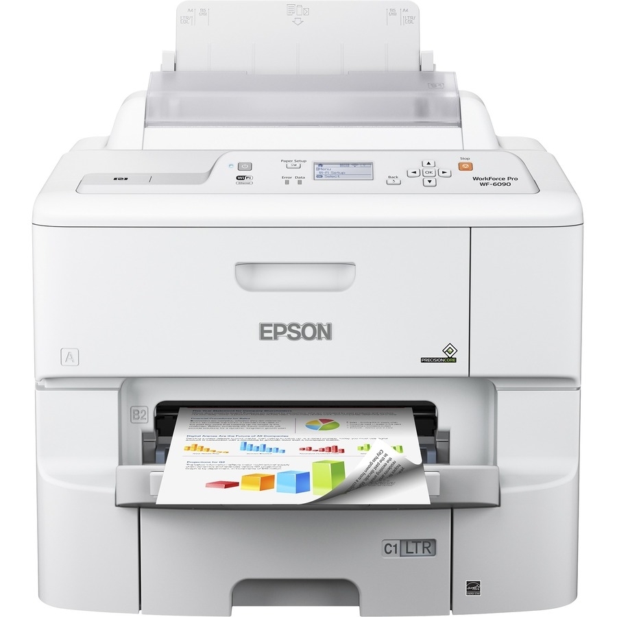 Epson WorkForce Pro WF-6090 Desktop Inkjet Printer - Color - 34 ppm Mono / 34 ppm Color - 4800 x 120...