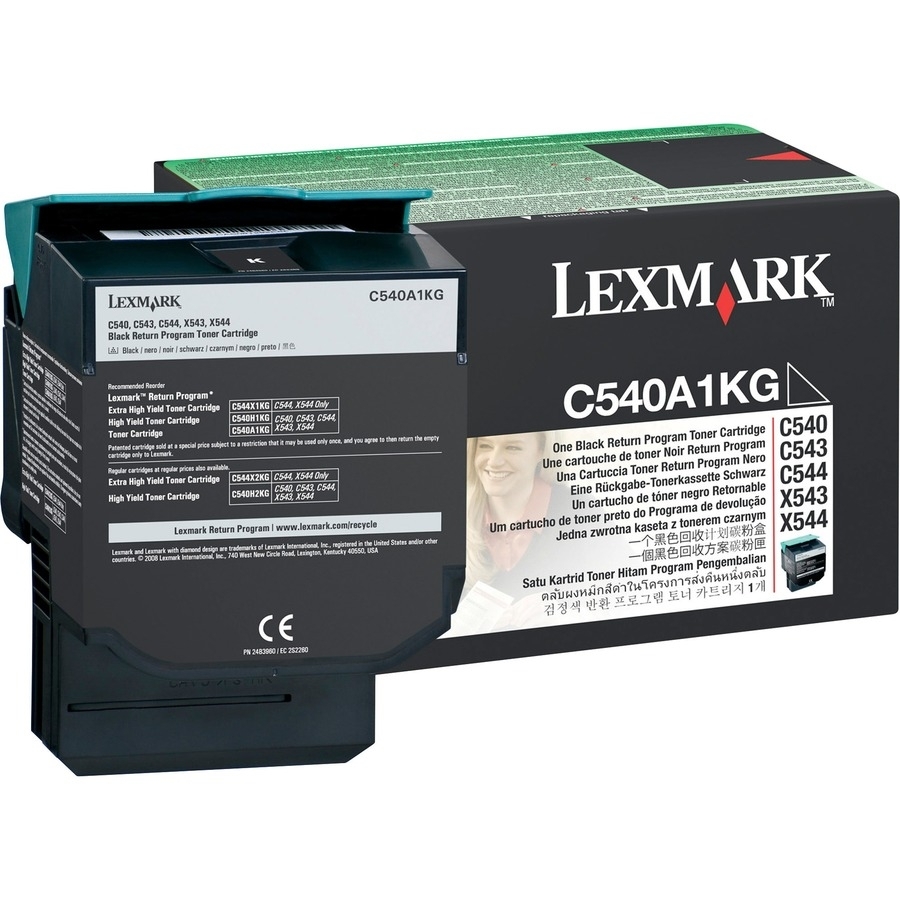 (LEXMARK C540A1KG) C540A1KG BLACK RETURN PROGRAM TONER,1,000 STANDARD YIELD COLO