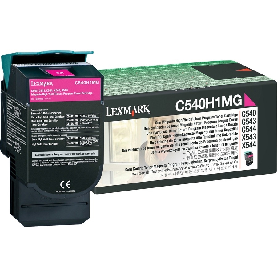 (LEXMARK LEX-C540H1MG) LEXMARK MAGENTA HIGH YIELD RETURN PROGRAM TONER COLOR LAS