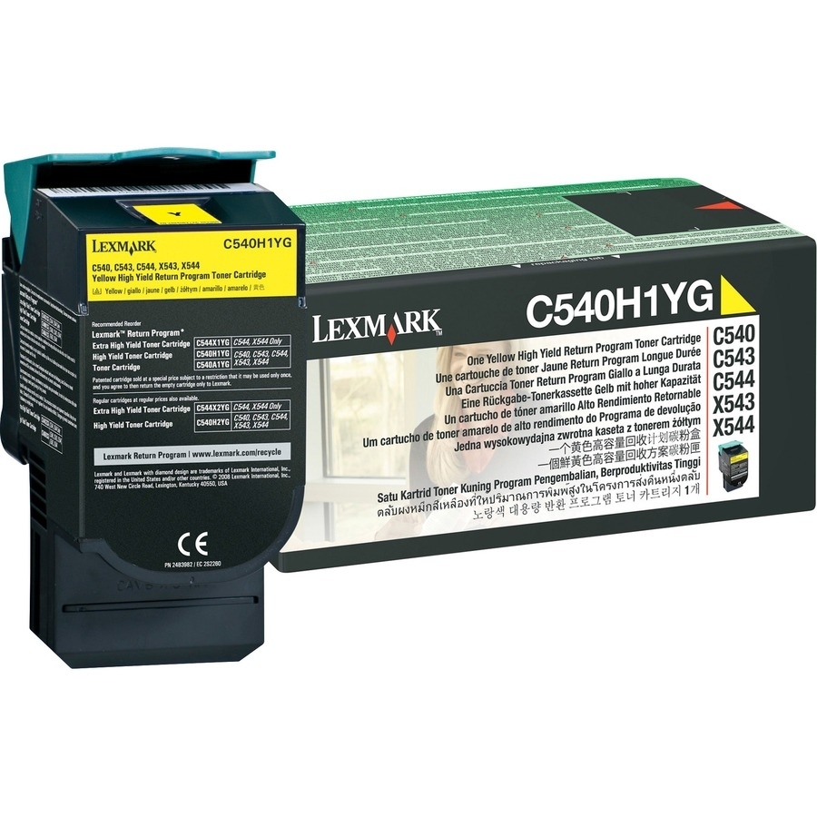 LEXMARK C54X/X543/X544 HIGH YIELD RETURN PROGRAM YELLOW TONER CARTRIDGE