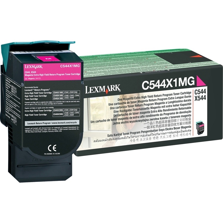 LEXMARK C544/X544 EXTRA HIGH YIELD RETURN PROGRAM MAGENTA TONER CARTRIDGE