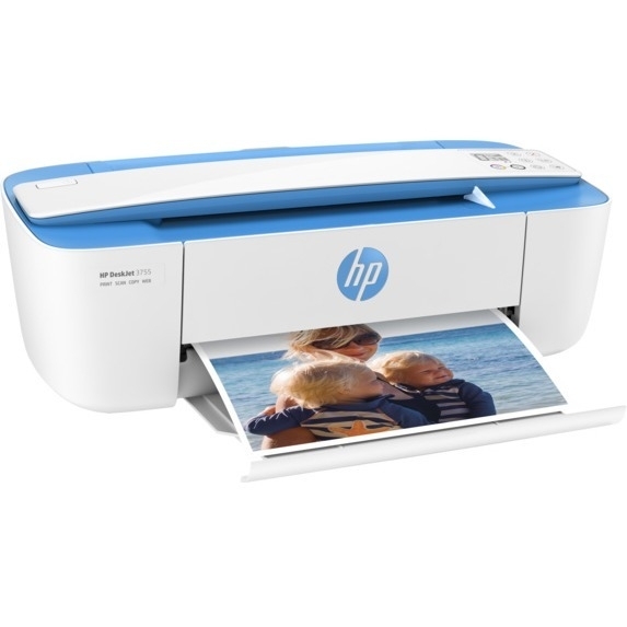 HP Deskjet 3755 Wireless Inkjet Multifunction Printer - Color - Copier/Printer/Scanner - 19 ppm Mono...