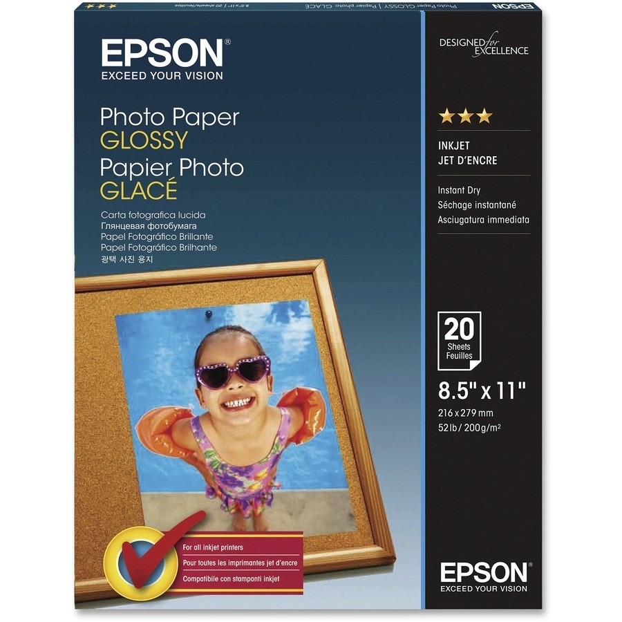 EPSON PHOTO PAPER - LETTER A SIZE (8.5 IN X 11 IN). FOR EPSON 3640