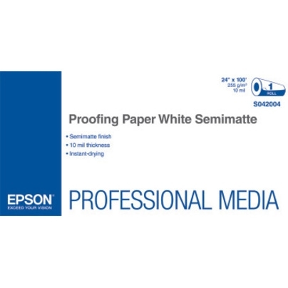 COMMERCIAL PROOFING PAPER -  WHITE SEMIMATTE FOR SELECT EPSON PRINTERS - 24IN X