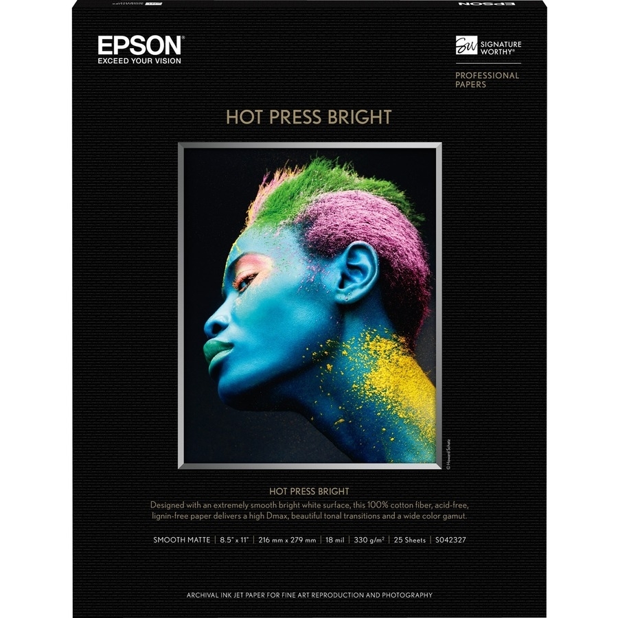 HOT PRESS BRIGHT 8.5 X 11 25 SHEETS