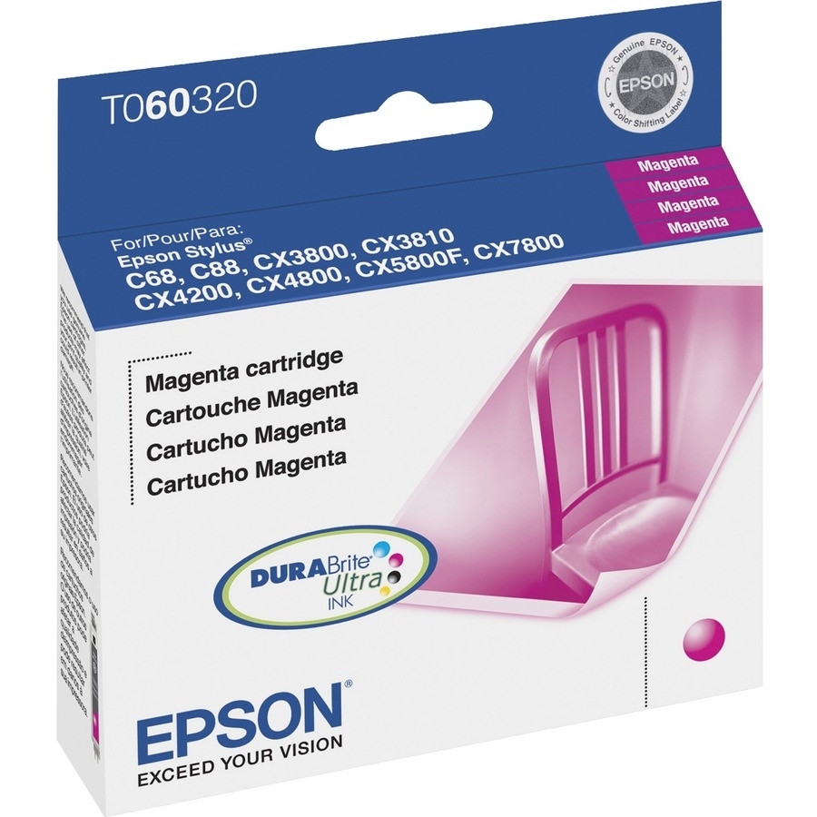 Epson 60 - Magenta - original - ink tank - for Stylus C68, C88, C88+, CX3800, CX3810, CX4200, CX4800...