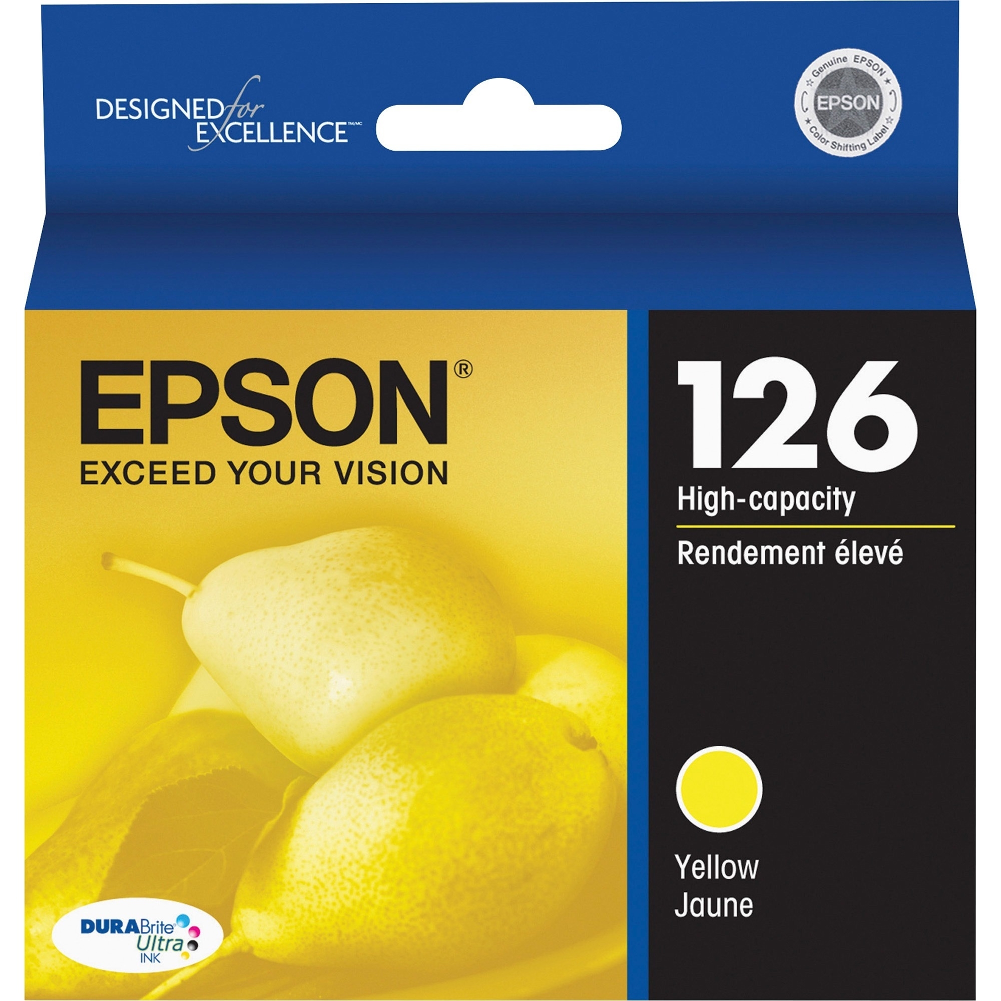 Epson 126 - High Capacity - yellow - original - ink cartridge - for Stylus NX330, NX430, WorkForce 4...