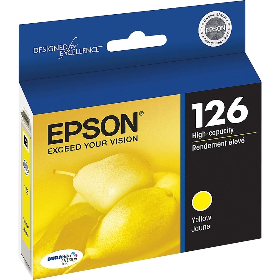 Epson 126 - High Capacity - yellow - original - ink cartridge - for Stylus NX330, NX430, WorkForce 4...