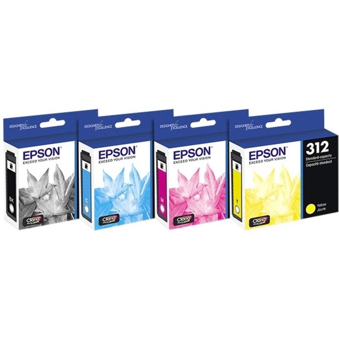 EPSON T312 CLARA STANDARD CAPACITY YELLOW INK CARTRIDGE W/ SENSORMATIC