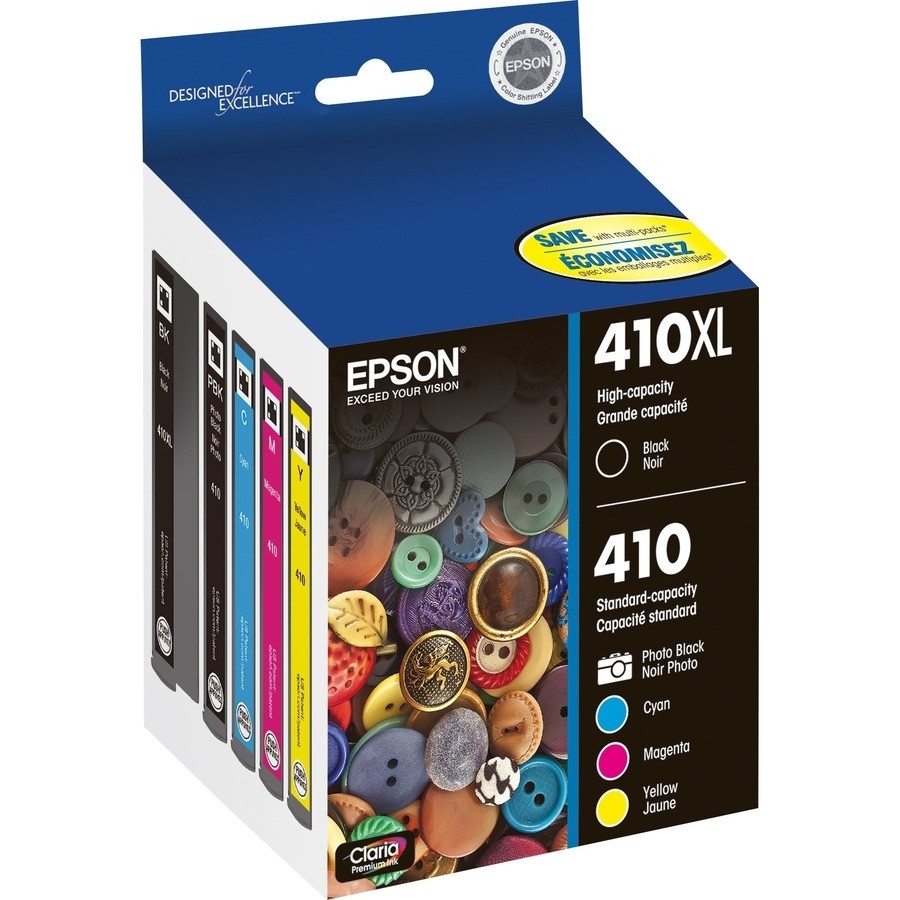 EPSON 410 CLARIA PREMIUM HIGH CAPACITY BLACK/COLOR COMBO PACK INK CARTRIDGE XP-5