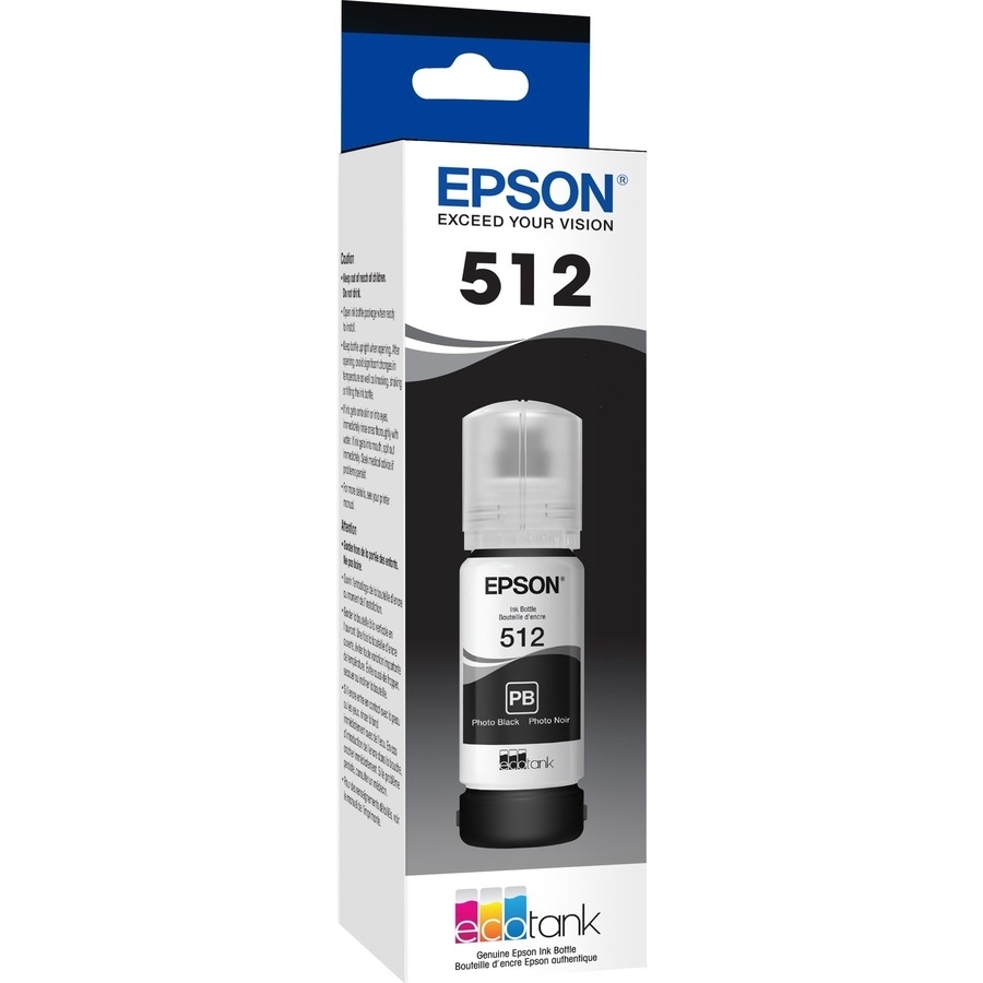 EPSON T512 DYE PHOTO BLACK INK BOTTLE W/ SENSORMATIC