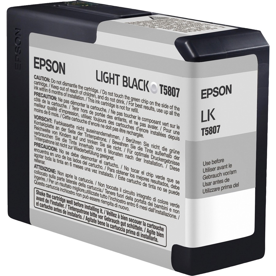 LIGHT BLACK ULTRACHROME INK CARTRIDGE 80 ML - STYLUS PRO 3800