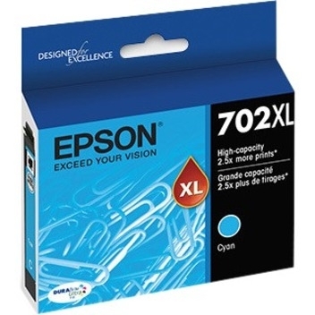 EPSON DURABRITE ULTRA CYAN HIGH CAPACITY INK CARTRIDGE W/SENSORMATIC