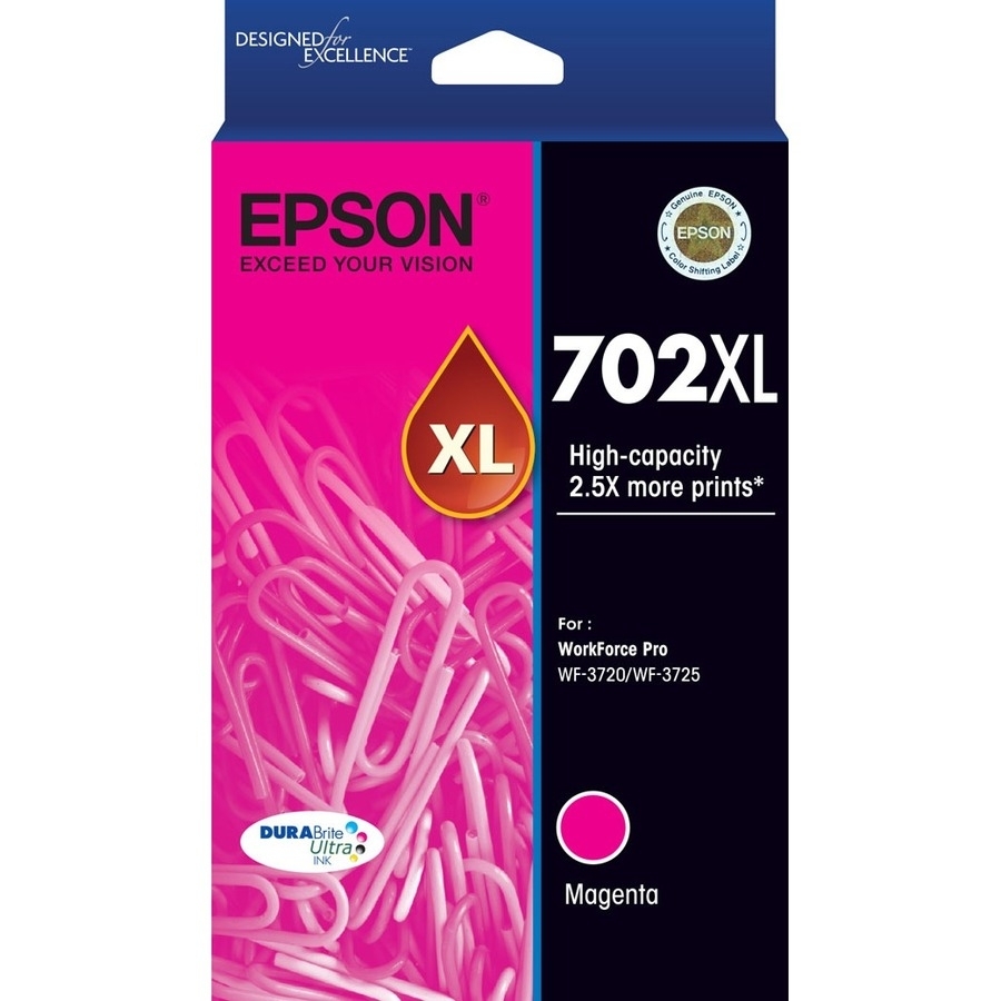 EPSON DURABRITE ULTRA MAGENTA HIGH CAPACITY INK CARTRIDGE W/SENSORMATIC