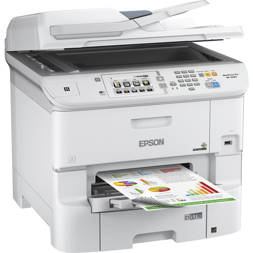 Epson WorkForce Pro WF-6590 Wireless Inkjet Multifunction Printer - Color - Copier/Fax/Printer/Scann...