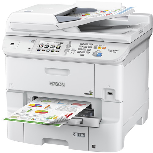 Epson WorkForce Pro WF-6590 Wireless Inkjet Multifunction Printer - Color - Copier/Fax/Printer/Scann...